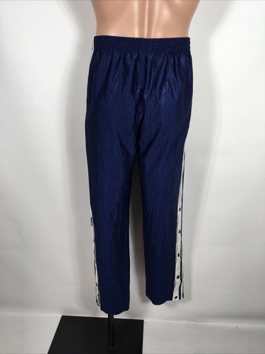 VTG 90s ADIDAS Snap Breakaway Track Pants Blue Patch sz M Embroidered RARE - Picture 5 of 9