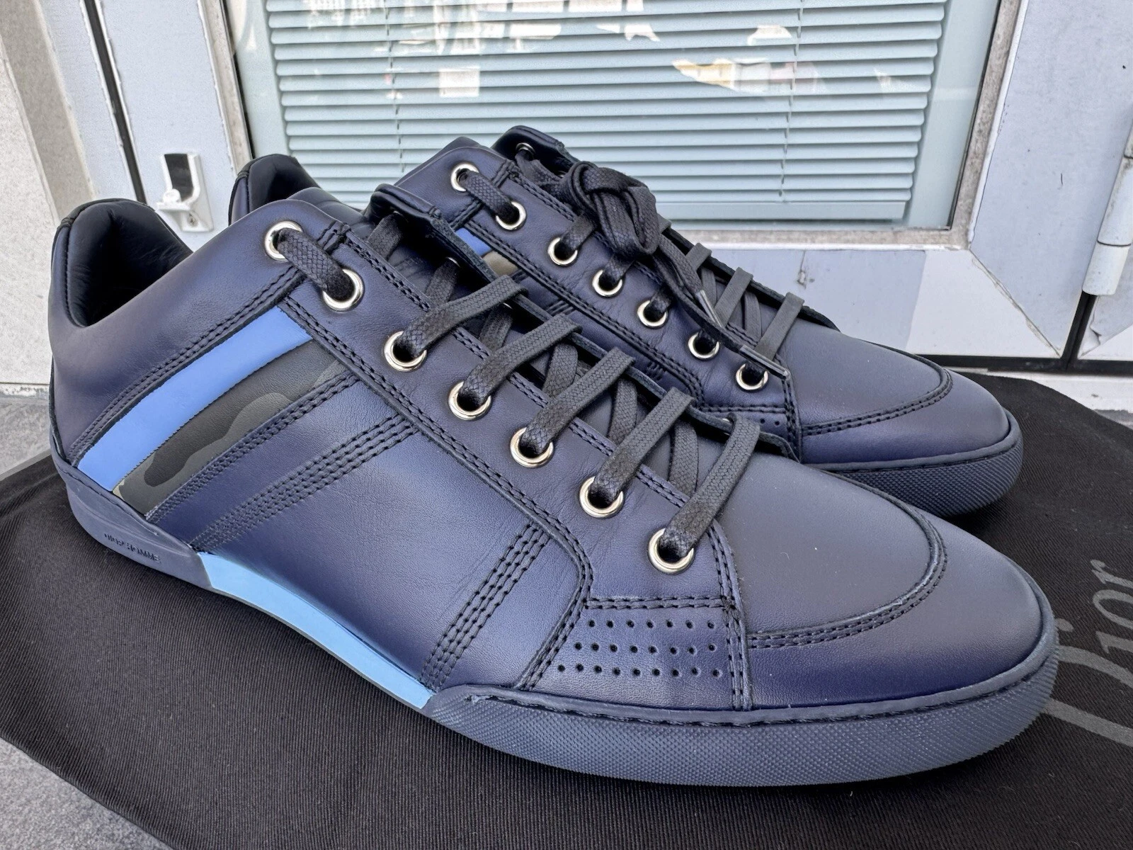 Baskets en cuir camouflage homme Dior Homme B18 EU39