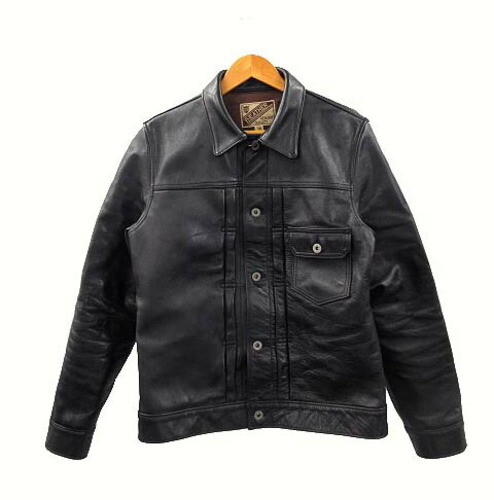 1st type real leather tracker jacket