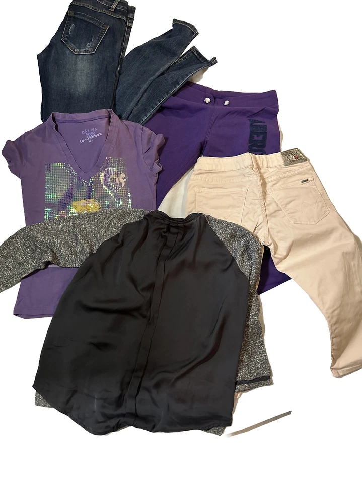 LOT FILLE 14. ANS JEAN ATTRIX top CALVIN KLEIN REDSOUL LE TEMPS DES CERISES ETC - Photo 1/4