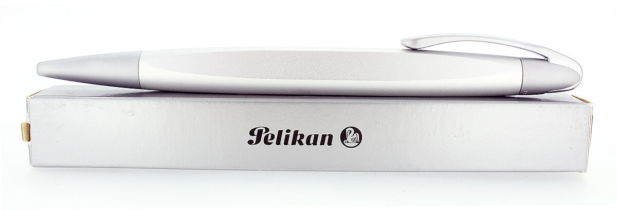 CIRCA 2007 PELIKAN K74 FORM MATTE ALUMINUM BALLPOINT PEN NEW OLD
