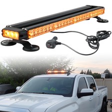 26inch Strobe Light Bar Amber Emergency Beacon Traffic Warn Tow Truck Magnetic