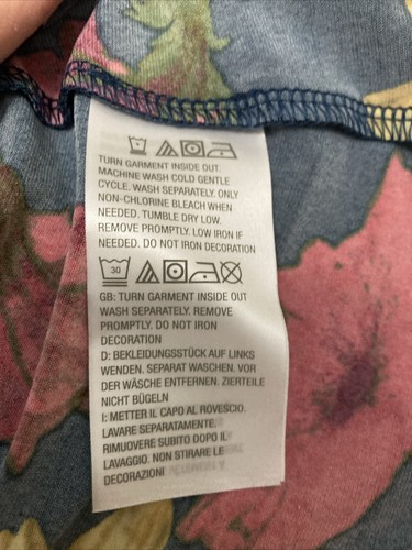 Susan Graver Navy Floral Liquid Knit Swing Dress with Bead Detail SZ 2X NWOT - Picture 16 of 17