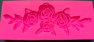 3D Fondantform Rosen Blumen Rosenzweig Silikon