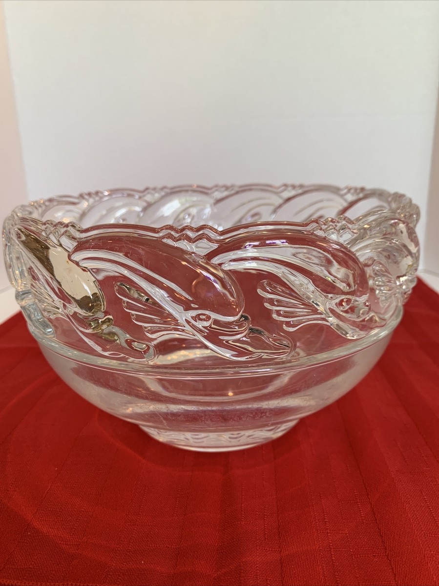 Tiffany & Co. Company Lead Crystal Dolphin Wave Embossed 8