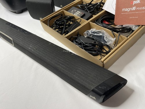 Polk Audio MagniFi MAX SR Audio System AM8414-A Soundbar & Subwoofer Satellites 747192128241 | eBay