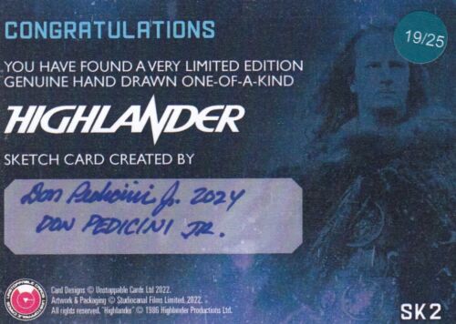 HIGHLANDER EDITION 2 (2024) - DON PEDICINI SKIZZENKARTE (19/25) - Bild 2 von 2