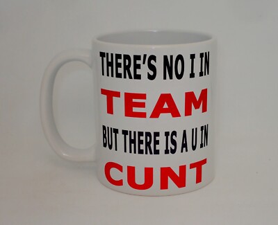 No I In Team U In C*nt See One Tasse Geschenk Büroleiter Arbeit Chef personalisiert
