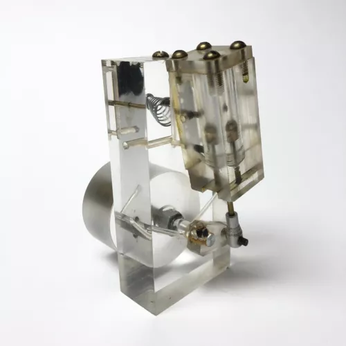 Vintage clear acrylic steam engine model kit