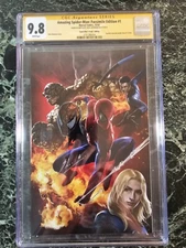 AMAZING SPIDER-MAN #1 SKAN SRISUWAN FACSIMILE VIRGIN CGC 9.8 SIGNED WITH REMARK