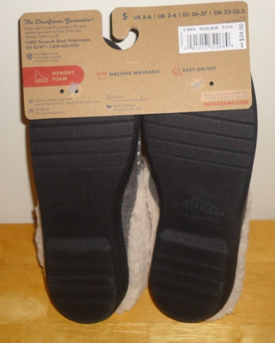 Women's DEARFOAMS No Sweat Comfort Memory Foam Slippers Quilted Trim Size 5-6 | eBay