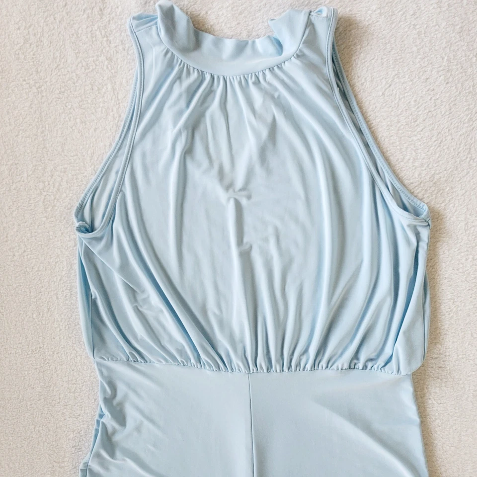 Macacão Boohoo Feminino Sexy Romântico Flowy Seda Barbiecore Perna Larga - Imagem 2 de 4