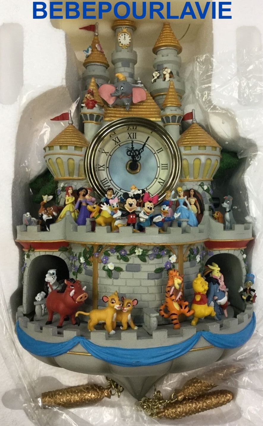 Disney Timeless Magic Wall Cuckoo Clock With 43 Friends by The Bradford