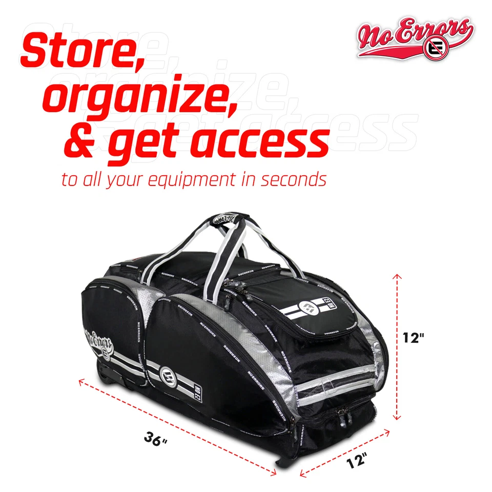 No Errors NOE2 Catchers Gear Bag with Wheels - Large Bag for Equipment & Helmet - Image 3 of 4