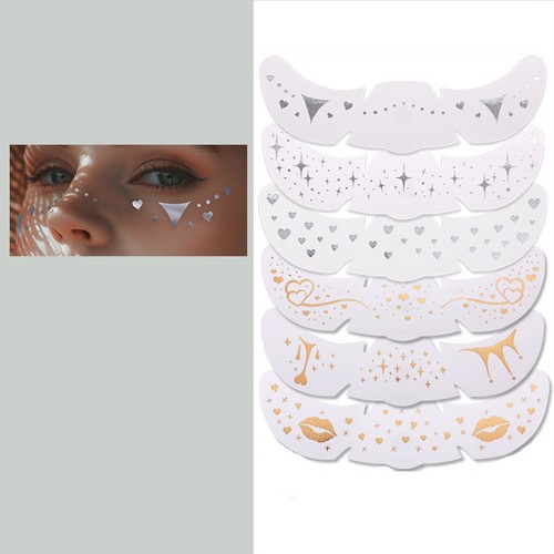 Women Trendy Waterproof Sparkly Freckle Tattoos Halloween Party Accessories - Picture 4 of 67