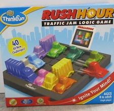 rush hour traffic jam logic board game, 40 challenge cards, age 8+, brand new
