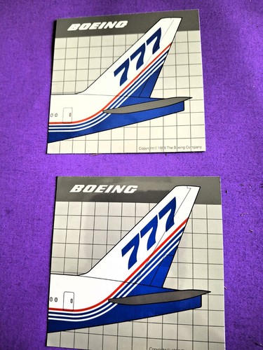 Boeing 777 1st Flight Cover 16 ottobre 1997 Everett più 2 777 adesivi coda 3 pollici - Foto 3 di 6