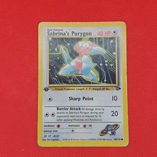 Sabrina's Porygon 98/132 1st Edition Gym Challenge Rare Pokemon Card