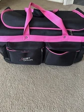 GUC Closet Trolley. Large/XL Rolling Duffel Bag.  Black/Pink.  Dance, Etc.