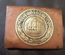 Franco-Prussian War-WW 1, M1847-M1895 RARE COPPER Prussian EM Belt Buckle