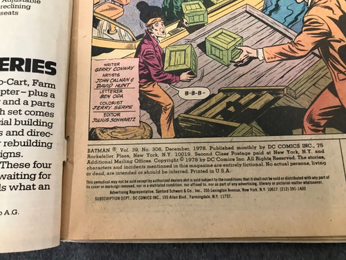 DC Comics Bat Man issue 306 Comic Book - Picture 3 of 5