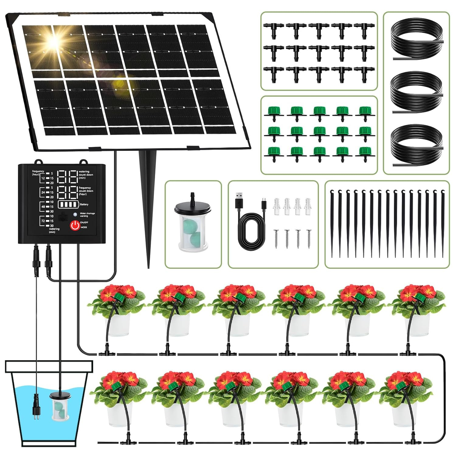 Kit Irrigazione Automatica Solare: Proteggi le Piante Mentre Sei Via