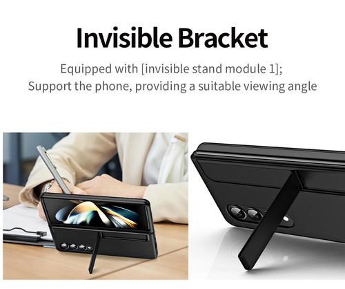 Matte Hard PC Armor Case Fr Samsung Galaxy Z Fold 5 4 Kickstand Pen Holder Cover - Picture 5 of 23