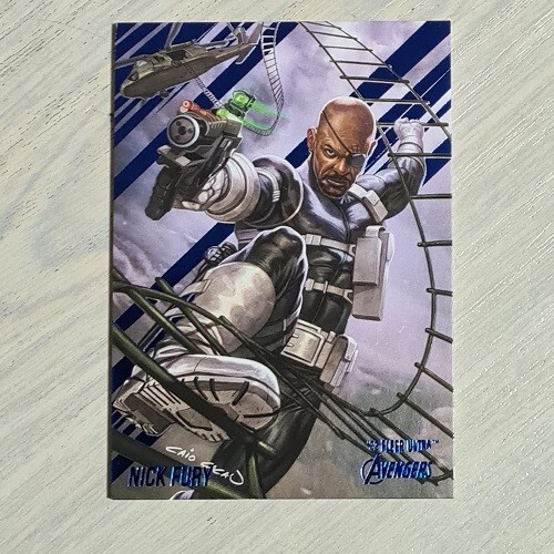 Nick Fury 026/360 Blue Parallel base card Marvel '22 Fleer Ultra Avengers - Picture 1 of 2