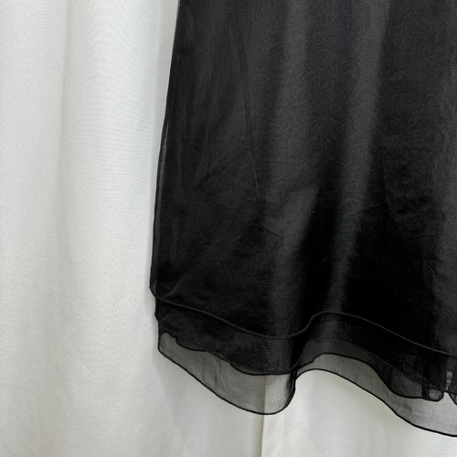 Vintage Scanlan Theodore Black Cocktail Dress Size 10 Sleeveless Embroidered - Picture 6 of 20