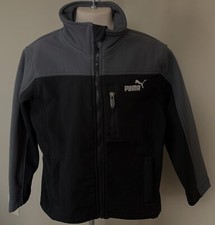 Boys PUMA Sport Lifestyle JACKET 6 Zip Black/Gray POCKETS Kids