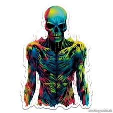 Mummy Skull Skeleton, Vinyl Decal Sticker, Indoor Outdoor, 3 Sizes, 12063