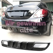 für Mercedes W205 C200 C300 C43 C63 Carbon Heckdiffusor Heckansatz Diffusor