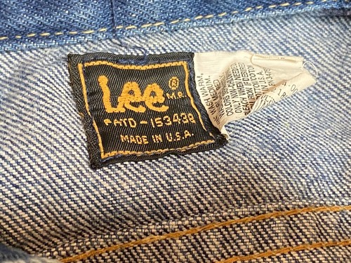 Vintage Lee Jeans Kids Child Denim Button-Up Jacket USA 153438 - Large?? - Picture 3 of 4