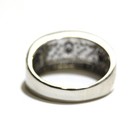 14k white gold .60ct round diamond halo bezel set band ring 7.4g cluster 9 — photo 6