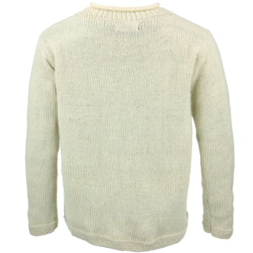 Grobstrickpullover Wolle Stern Pullover 100% Pulli warm Erwachsene Nepal locker rein - Bild 2 von 5
