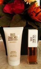 WHITE DIAMONDS  EAU DE PARFUM SPRAY .33 OZ. MINI ~ PERFUMED BODY LOTION 1.7 OZ.