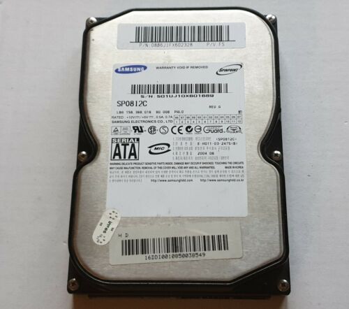 Disco Duro HDD 3,5 SATA Samsung Spinpoint SP0812C 80GB PC Torre Sobremesa