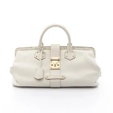 LOUIS VUITTON Angénieux GM Handbag M91811 Suhali leather Beige Used Women LV