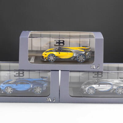 MJ Model 1/64 Scale Bugatti Vision Gran Turismo Blue Diecast Car