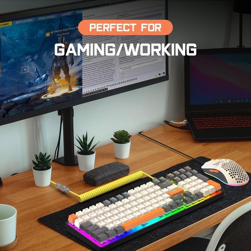 ZIYOU LANG K3 Mechanical Gaming Keyboard and Mouse Combo Wired Coiled Cable - Picture 3 of 15
