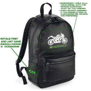 Mochila para Moto de Viaje Impermeable Ecopiel Kawasaki Z 1000 Bordado  Verde | eBay