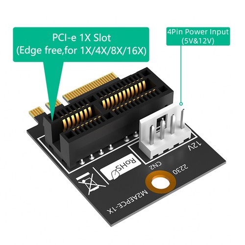 For M.2(NGFF) 2230 Key A/A+E/E to PCI-E 1X Adapter Card PCI Expres Card Convert - 第 3/6 張圖片