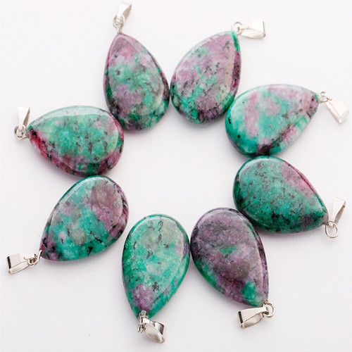 25pcs Charms water drop teardrop natural crystal stone pendant for jewelry makin - Picture 26 of 40