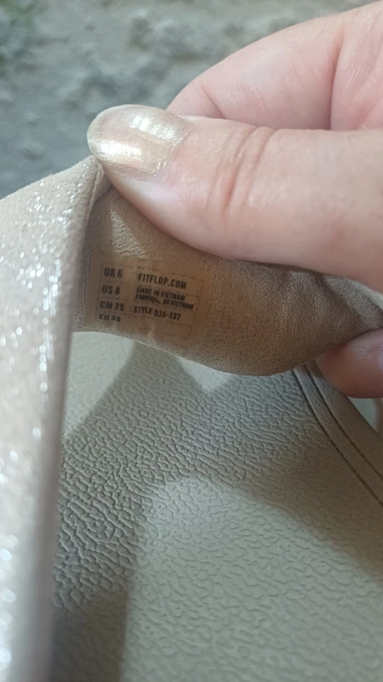 Fitflops Shimmery Beige Colour, Size 6 / 39 - Image 4 of 4