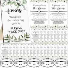 Thyle 50 Set Baby Shower Party Games Favors for Guests 50 Adjustable Heart Wish 