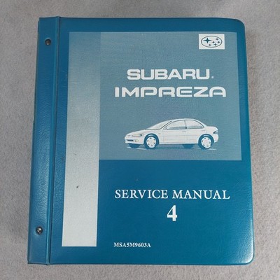 1996 Subaru Impreza Service Manual Supplemental OEM Shop Repair Binder Vol. 4