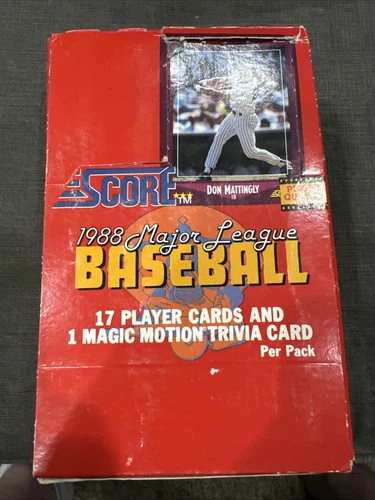 1988 Score Baseball MLB Box 36 Sealed Packs with 17 Cards per Pack (WAX PACKS) !