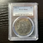 1881-S Morgan Dollar PCGS MS-66 Toned Multi Color Crazy Nice Toner!
