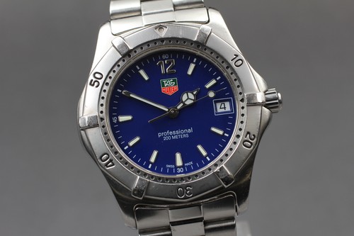 *N COMO NUEVO* TAG HEUER 2000 Profesional WK1113 Azul 200m Reloj de Cuarzo para Hombre JAPÓN - Imagen 2 de 10