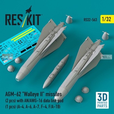 RESRS320563 1:32 ResKit AGM-62 Walleye II Missile Set with AN/AWG-16 Data Link